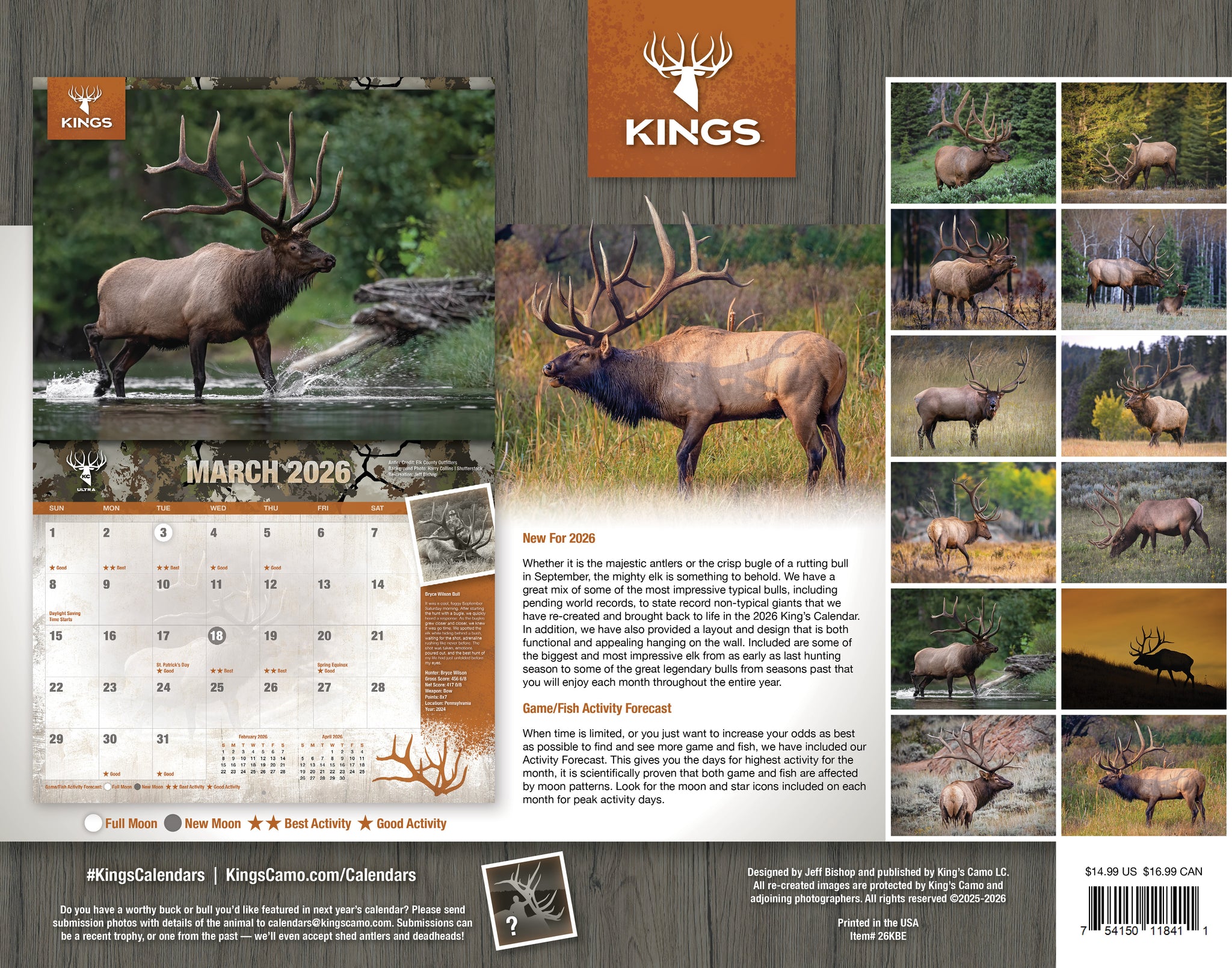 2026 Kings Bull Elk Calendar