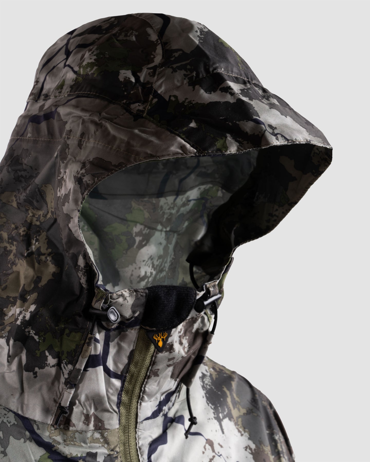 Waterproof Camo Hunting Rain Jacket for Men XXXL / Gray